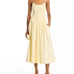 Lucy Paris Hazel Smocked Dropped Waist Yellow Dress